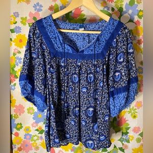 Floral Puff Sleeve Blouse